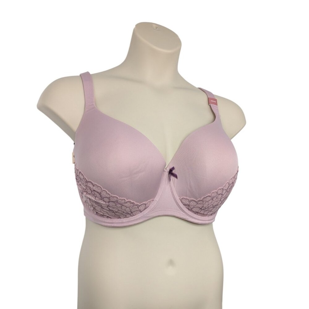 Cacique Boost Balconette Bra 46DDD Light Pink Lace Underwire - Picture 7 of 10